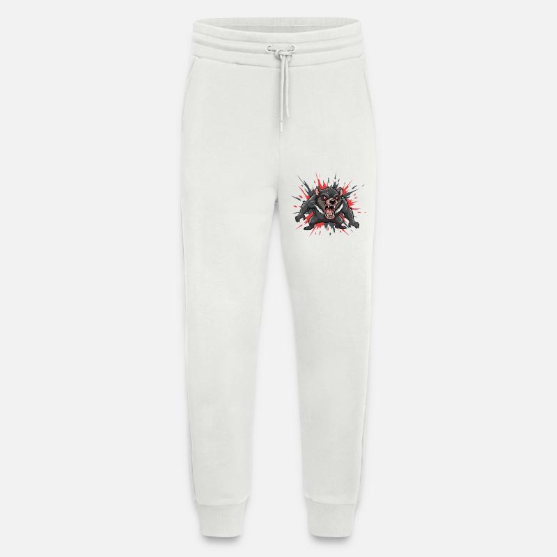 Tasmanian devil in comic style - Jogging Pants - made by SPREAD  - OFF WHITE