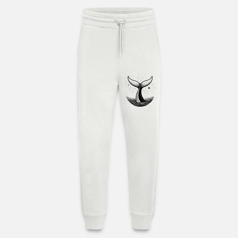 Wal Silhouette Minimal Ozean Design - Jogginghose - made by SPREAD - OFF WHITE