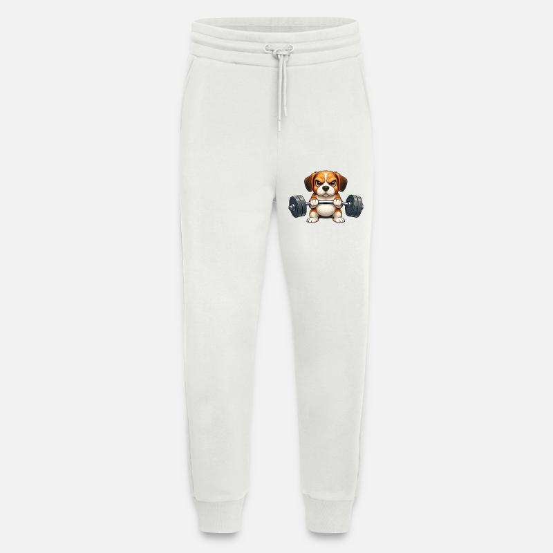 Great Dane Dumbbell Hero - Jogging Pants - made by SPREAD  - OFF WHITE