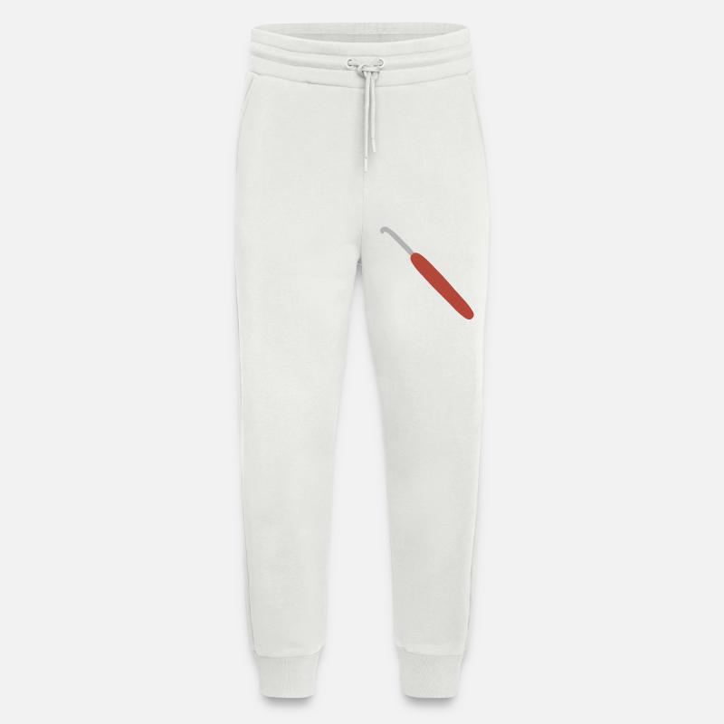 Red-Handled Crochet Hook - Jogging Pants - made by SPREAD - OFF WHITE