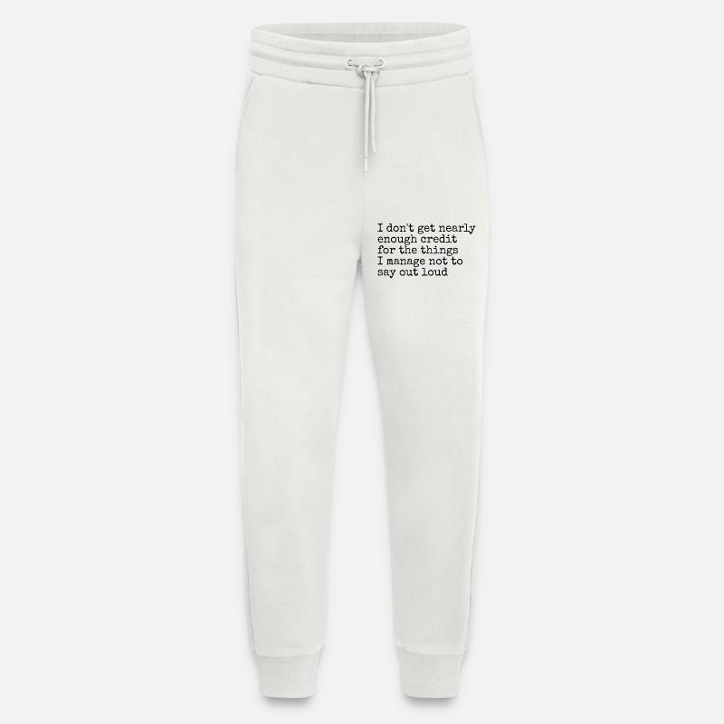 Humor, Sarcasm, Silent Thoughts - Jogging Pants - made by SPREAD  - OFF WHITE