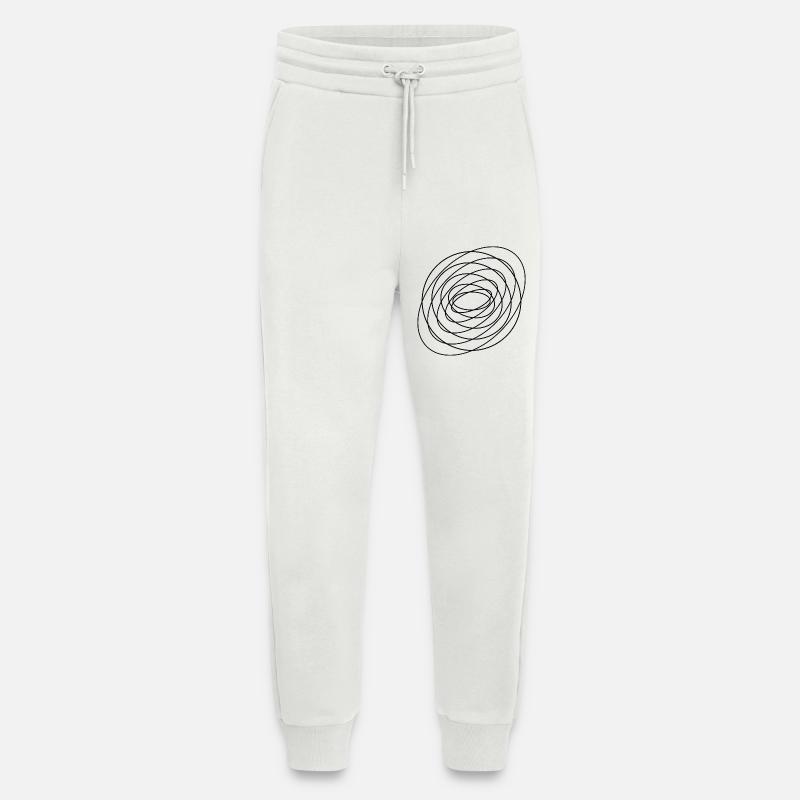 Aufgerollter abstrakter Spiralkreis - Jogginghose - made by SPREAD - OFF WHITE