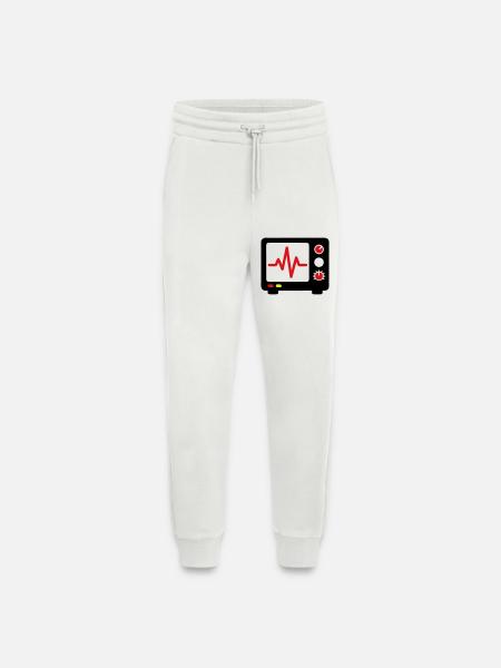 ECG Monitor Heartbeat Medicine - Jogging Pants - made by SPREAD  - OFF WHITE
