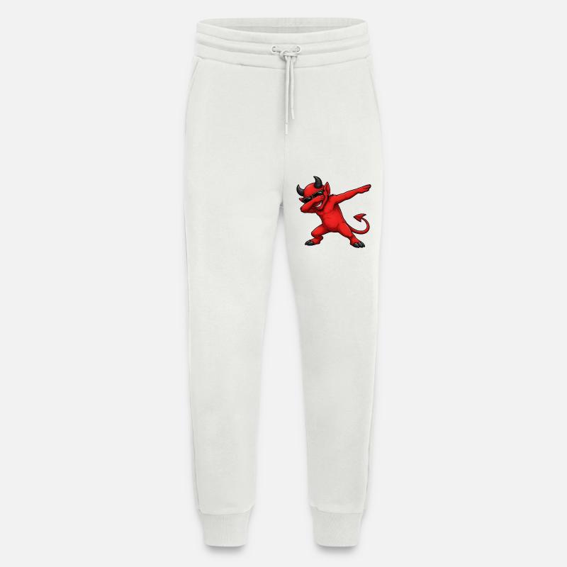 Dabbing Devil - Jogging Pants - made by SPREAD  - OFF WHITE