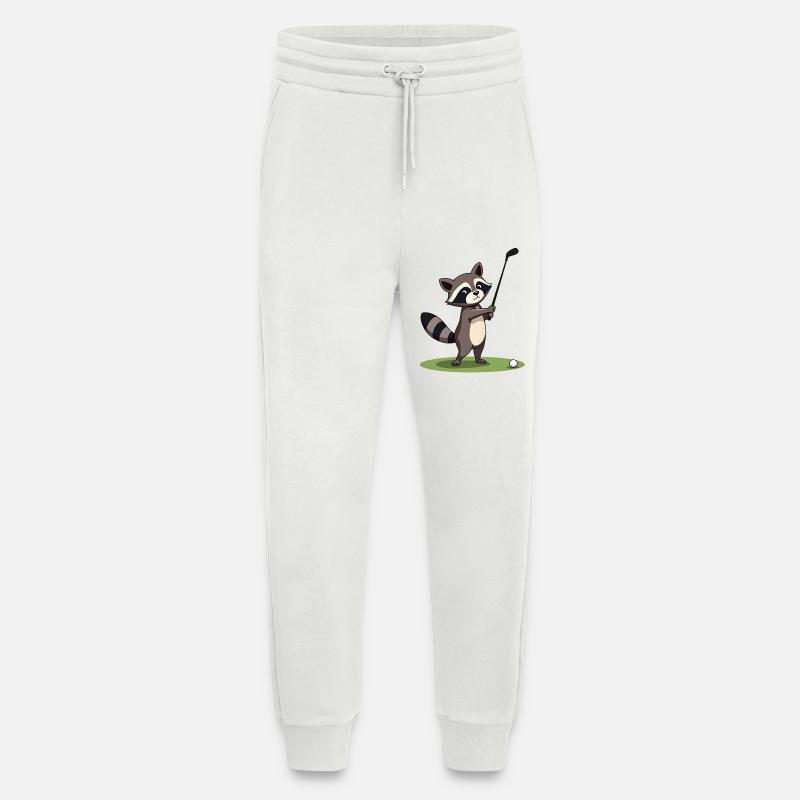 Raccoon playing golf - Jogging Pants - made by SPREAD  - OFF WHITE