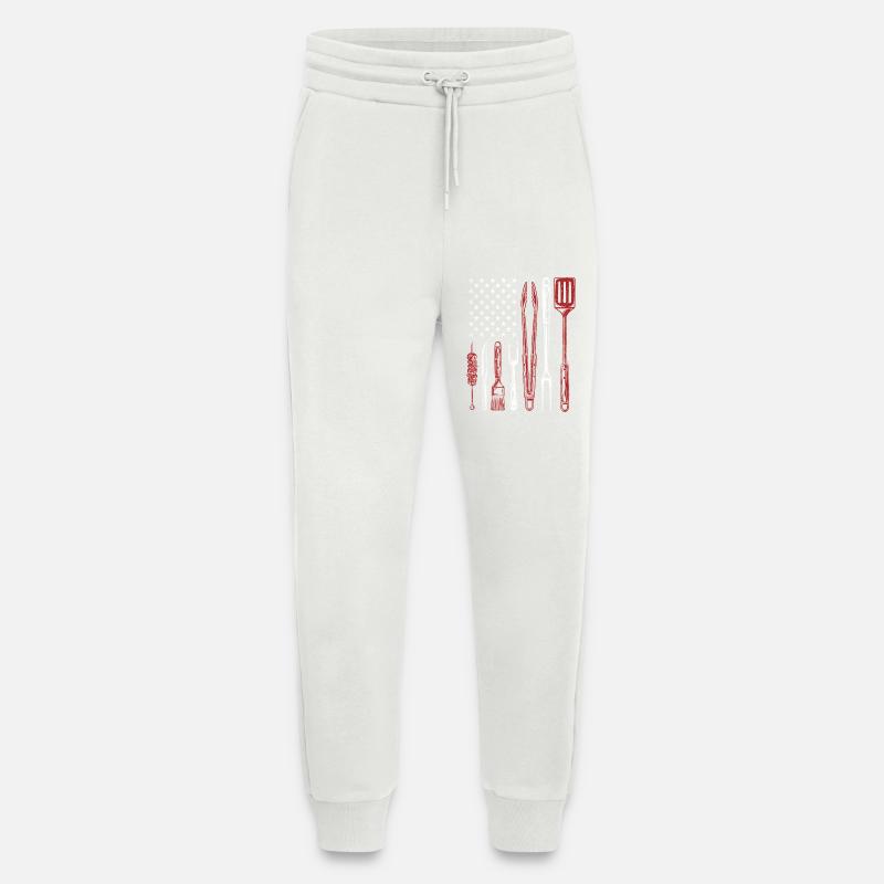 BBQ Grill Tools US Flag Pitmaster - Jogging Pants - made by SPREAD - OFF WHITE