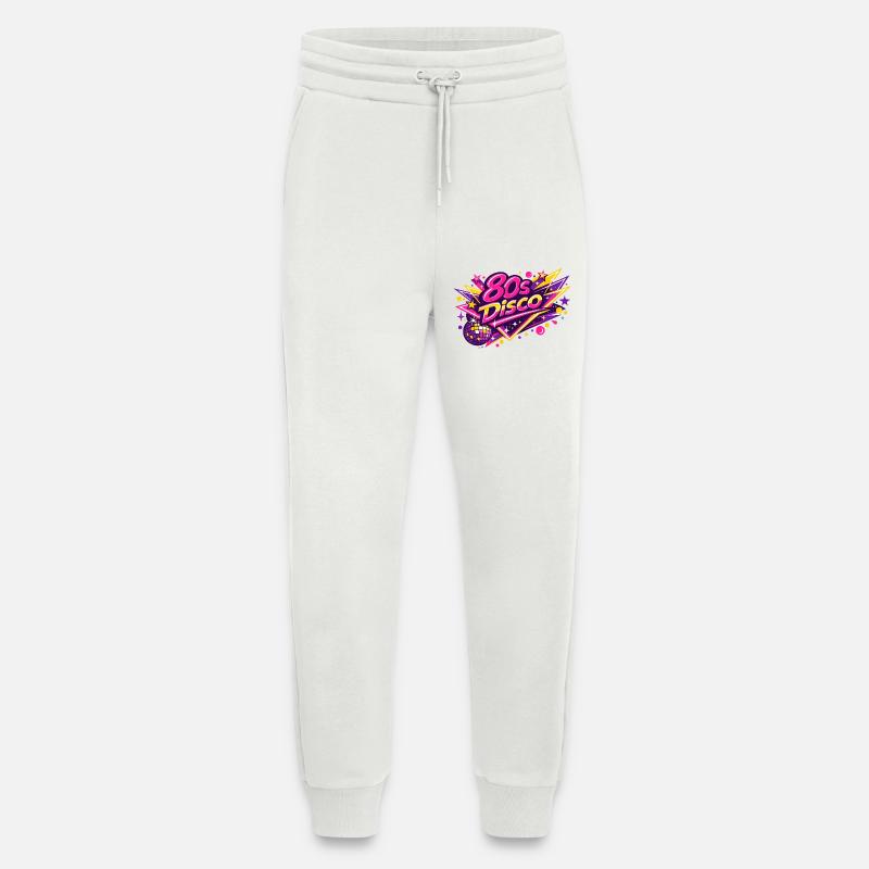 Retro 1980 80s Disco - Jogging Pants - made by SPREAD  - OFF WHITE