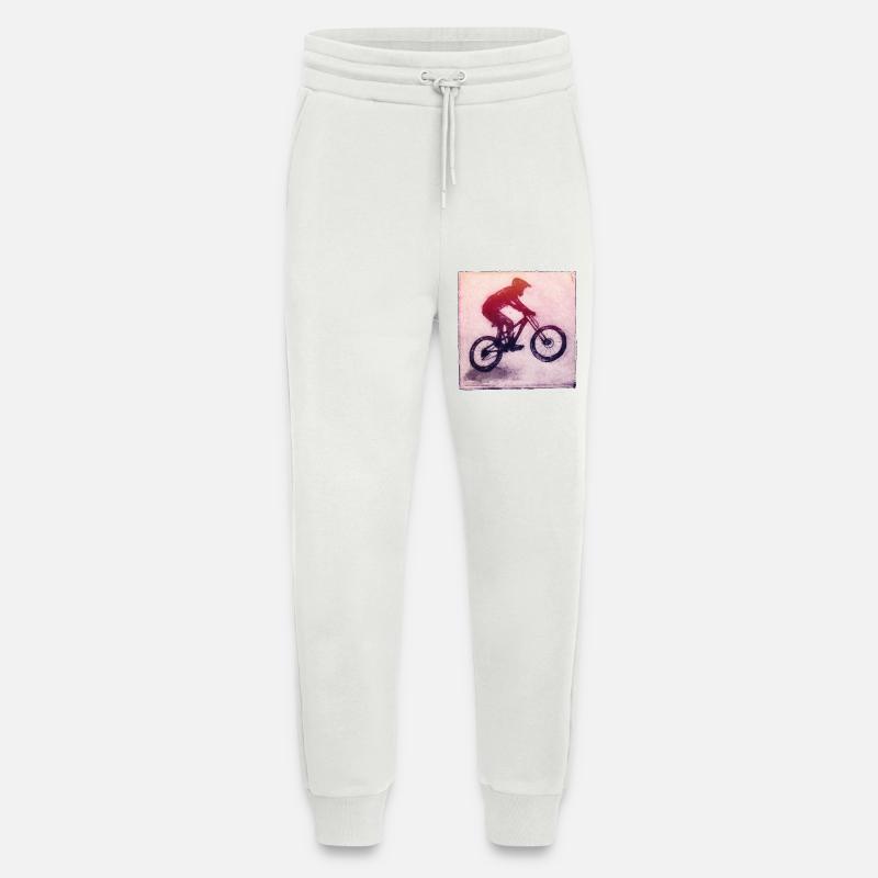 Mountainbiker - handgeschnitzte Druckvorlage - Jogginghose - made by SPREAD - OFF WHITE