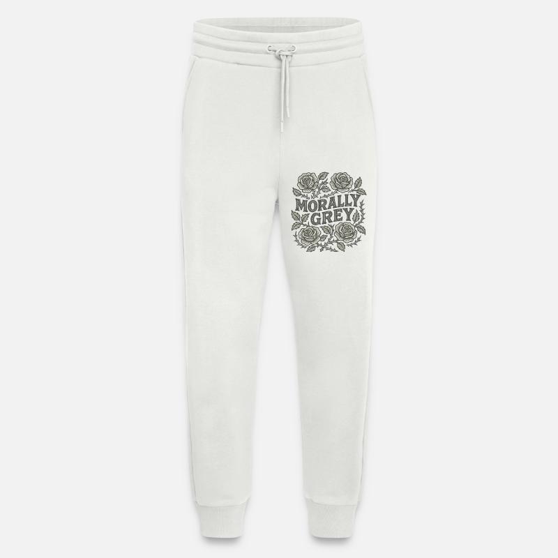 Morally Grey Roses - Jogging Pants - made by SPREAD  - OFF WHITE