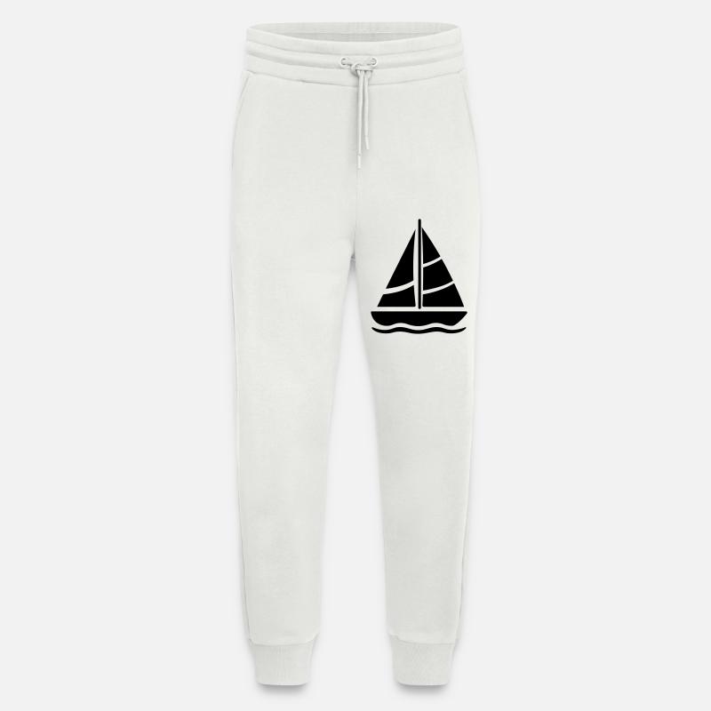 sailing ship - Jogging Pants - made by SPREAD  - OFF WHITE