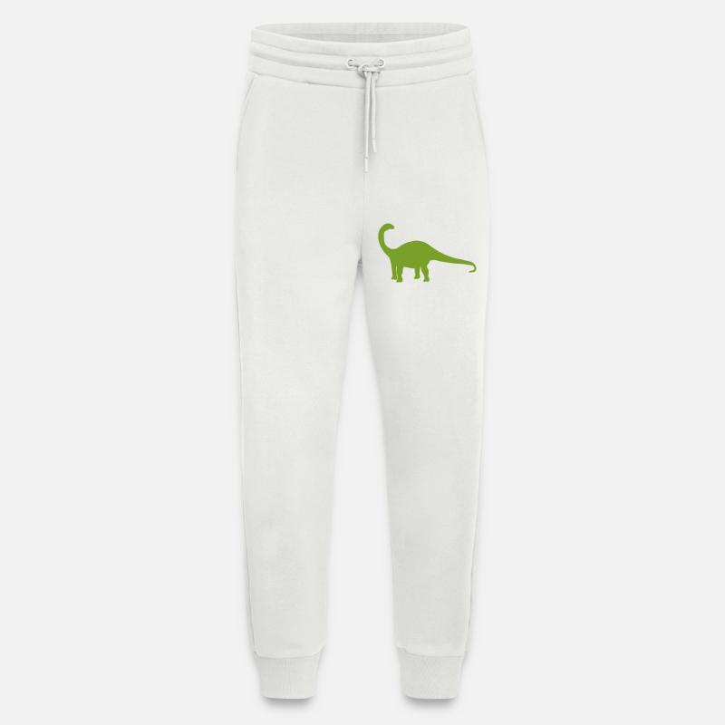 Silhouette de dinosaure vert - Pantalon de jogging bio décontracté fabriqué en UE - OFF WHITE