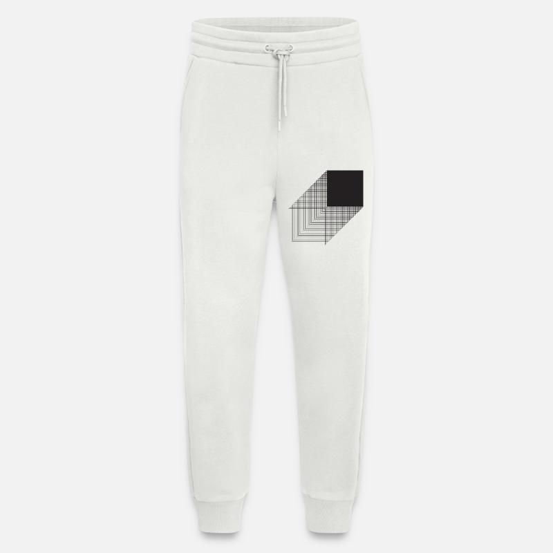 Bauhaus bold square design - Jogging Pants - made by SPREAD  - OFF WHITE