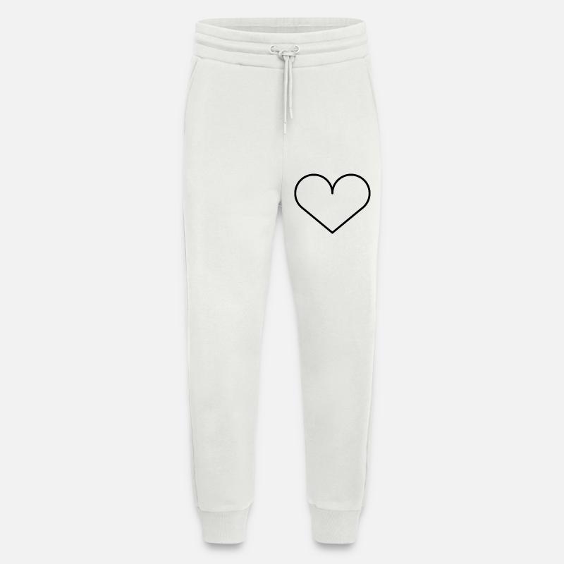 Heart - Jogging Pants - made by SPREAD  - OFF WHITE