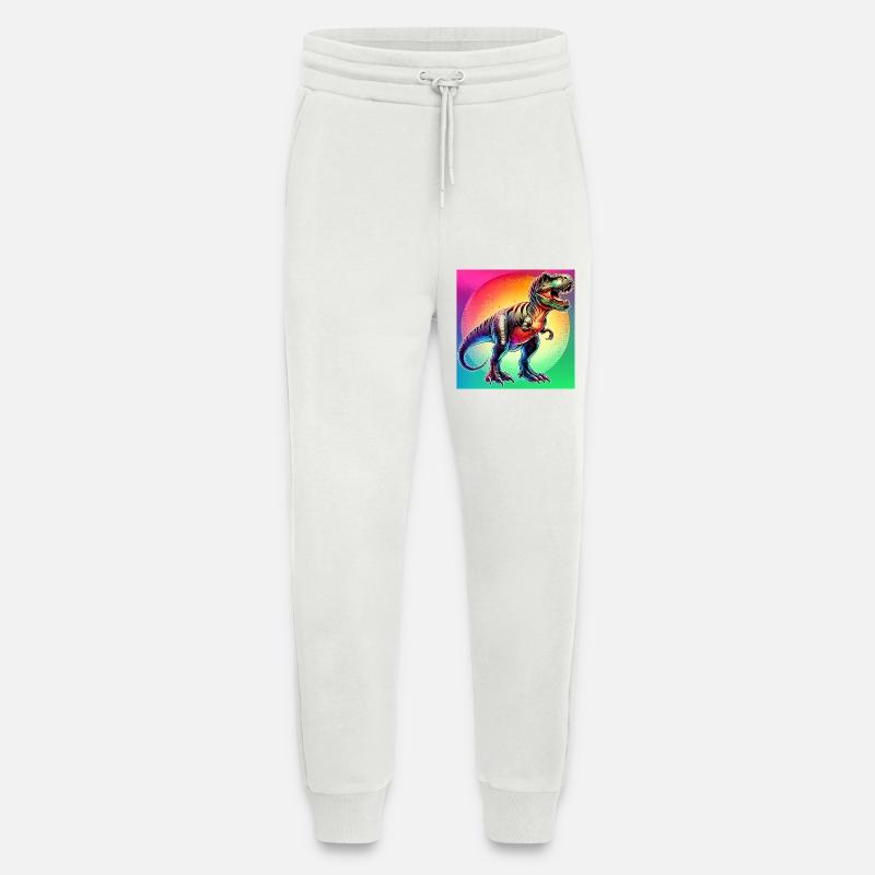 dinosaure - Pantalon de jogging bio décontracté fabriqué en UE - OFF WHITE