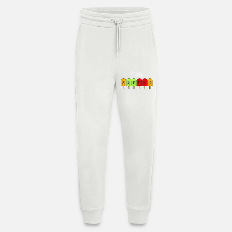Hello Summer Popsicles - Pantalon de jogging bio décontracté fabriqué en UE - OFF WHITE