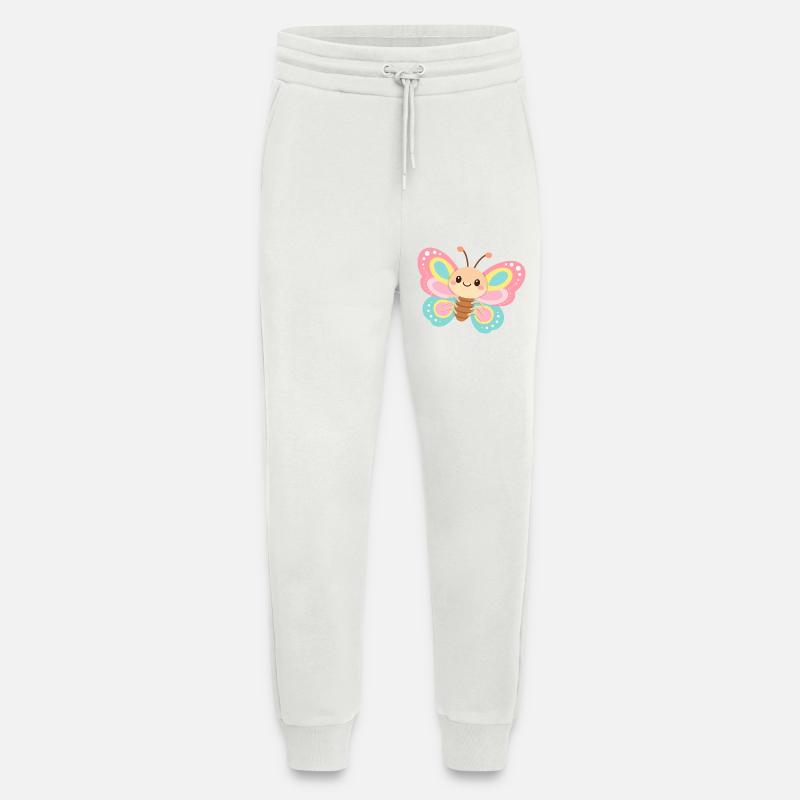 Pastel Butterfly - Jogging Pants - made by SPREAD  - OFF WHITE
