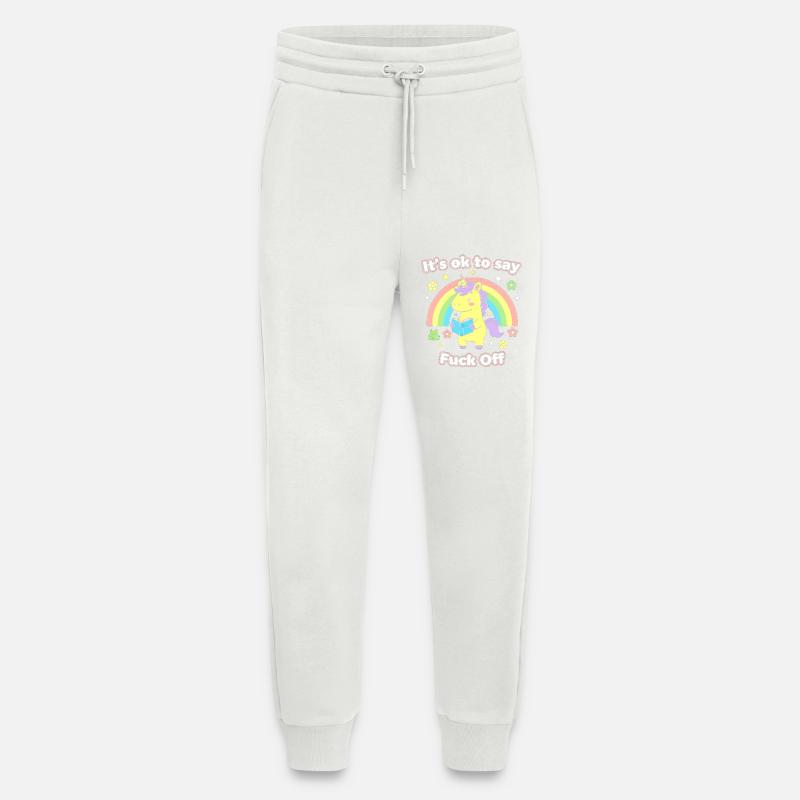 Einhorn-Lesung unter dem Regenbogen - Jogginghose - made by SPREAD - OFF WHITE