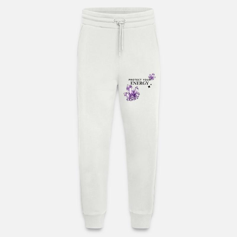 Violette Kristallcluster auf Schwarz - Jogginghose - made by SPREAD - OFF WHITE