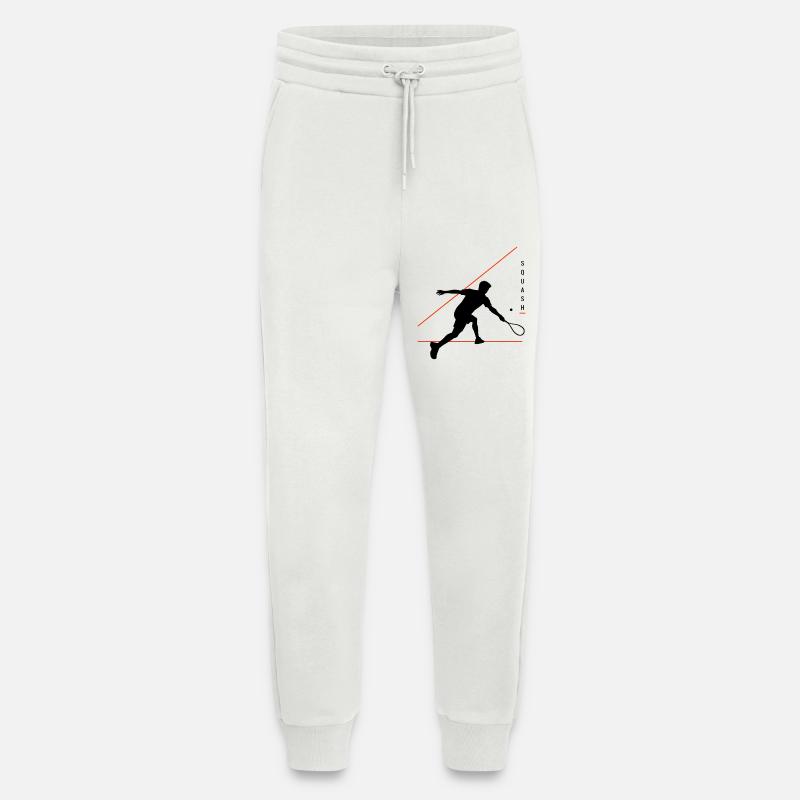 Squash silhouette with neon lines - Jogging Pants - made by SPREAD - OFF WHITE