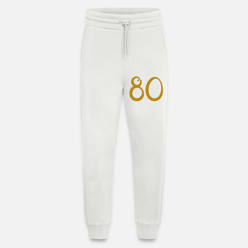80 - Pantalon de jogging bio décontracté fabriqué en UE - OFF WHITE