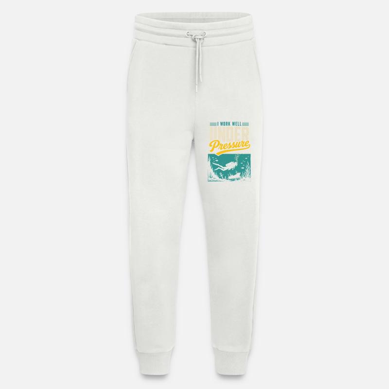 Maillot de plongée sous pression - Pantalon de jogging bio décontracté fabriqué en UE - OFF WHITE