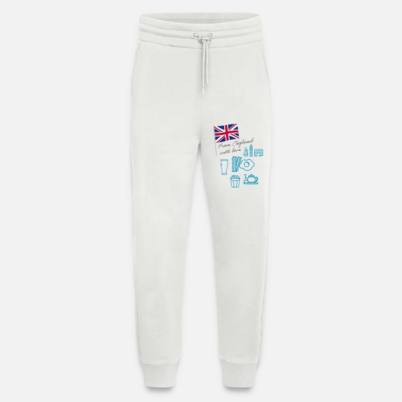 EXANGLIA (Blue + Grey Text) - Jogging Pants - made by SPREAD  - OFF WHITE