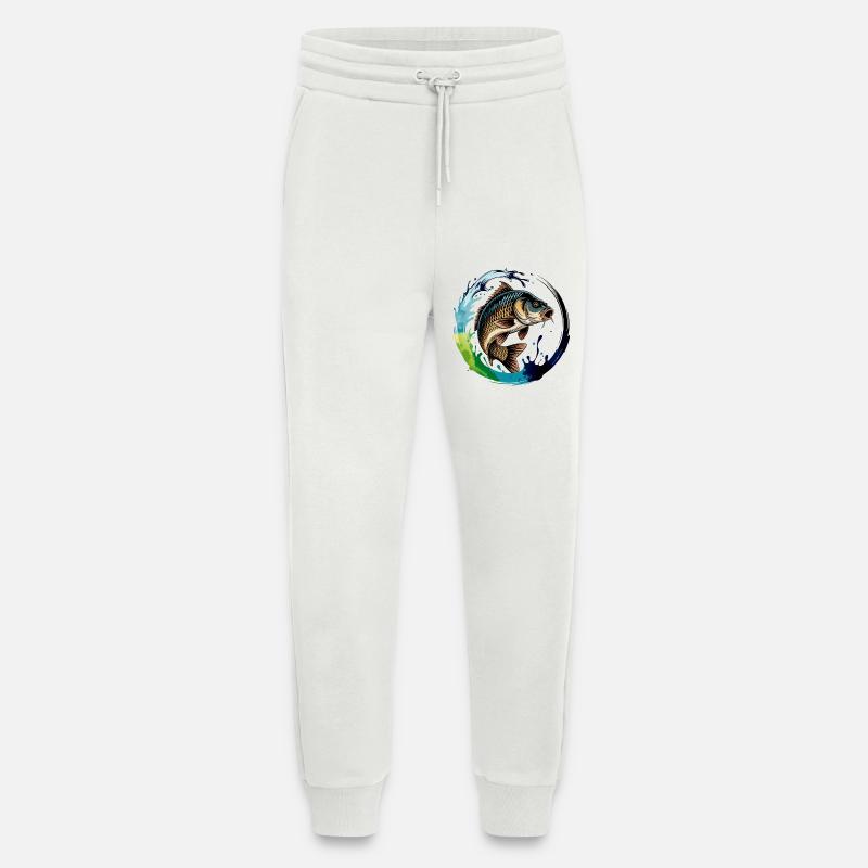 Jumping Carp - Jogging Pants - made by SPREAD  - OFF WHITE