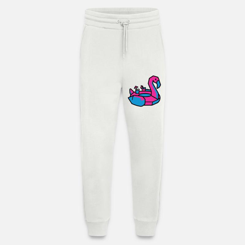 Flamingo Schwimmtier Pool Party - Jogginghose - made by SPREAD - OFF WHITE