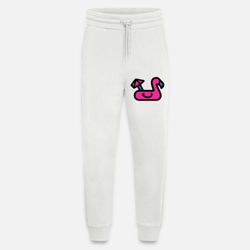 Flamingo Luftmatratze Retro - Jogginghose - made by SPREAD - OFF WHITE