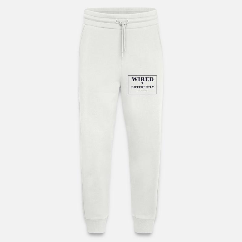 Câblé différemment - Pantalon de jogging bio décontracté fabriqué en UE - OFF WHITE
