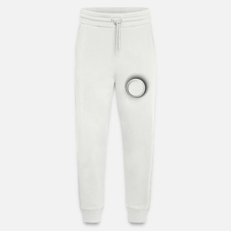 Halo Dot Ring Pattern - Jogging Pants - made by SPREAD  - OFF WHITE
