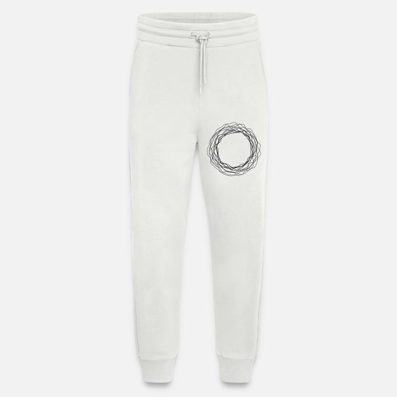 Tangled Wreath Circular Line Art - Jogging Pants - made by SPREAD  - OFF WHITE