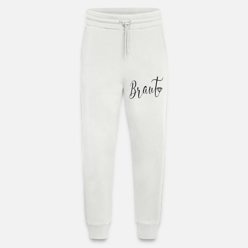 Hochzeit Diamanten Braut - Jogginghose - made by SPREAD - OFF WHITE