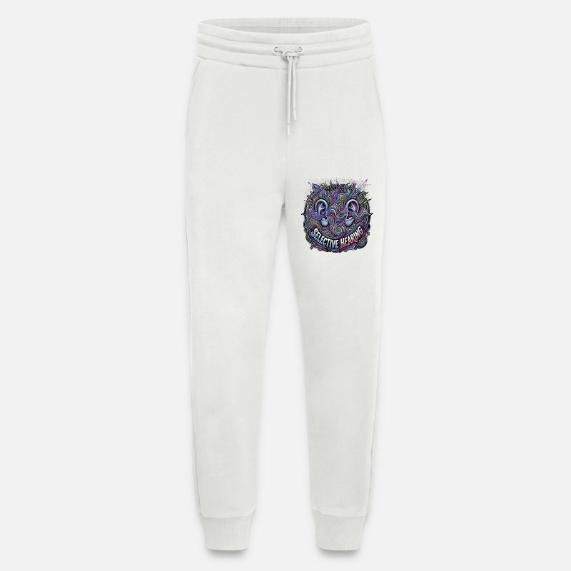 selective hearing - Jogging Pants - made by SPREAD  - OFF WHITE
