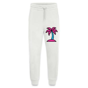 Neon Palme 90er Vaporwave - Jogginghose - made by SPREAD - OFF WHITE - Vorne