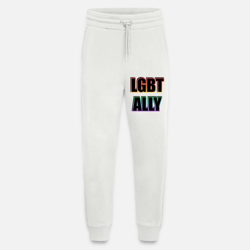 LGBTQ Ally Pride - Jogging Pants - made by SPREAD  - OFF WHITE