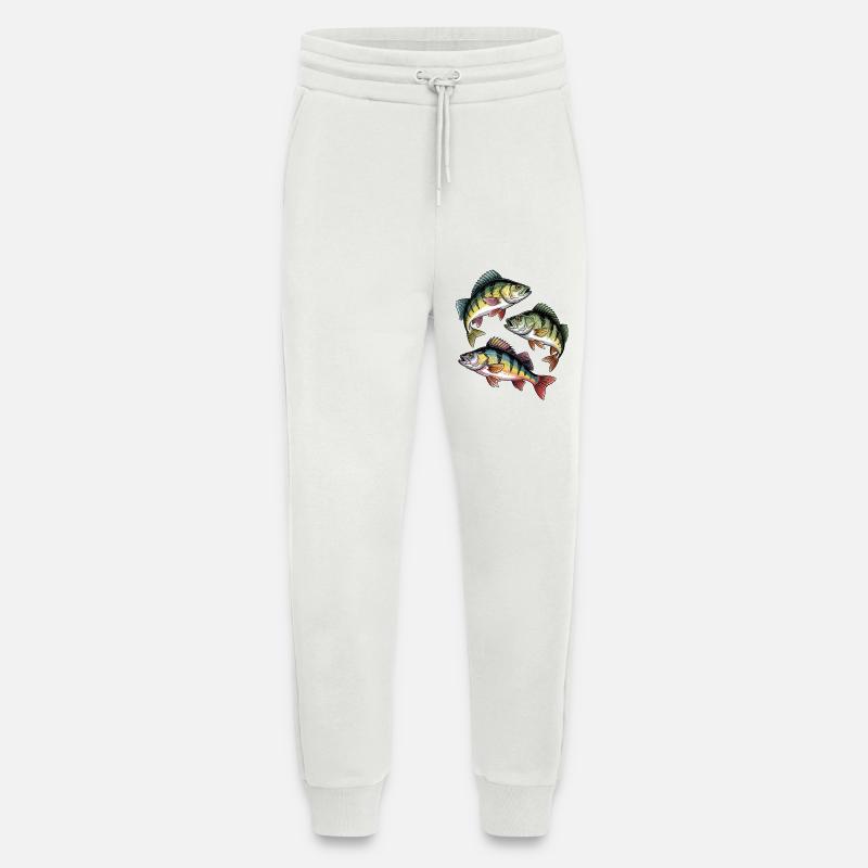 Pêche à la perche - Pantalon de jogging bio décontracté fabriqué en UE - OFF WHITE