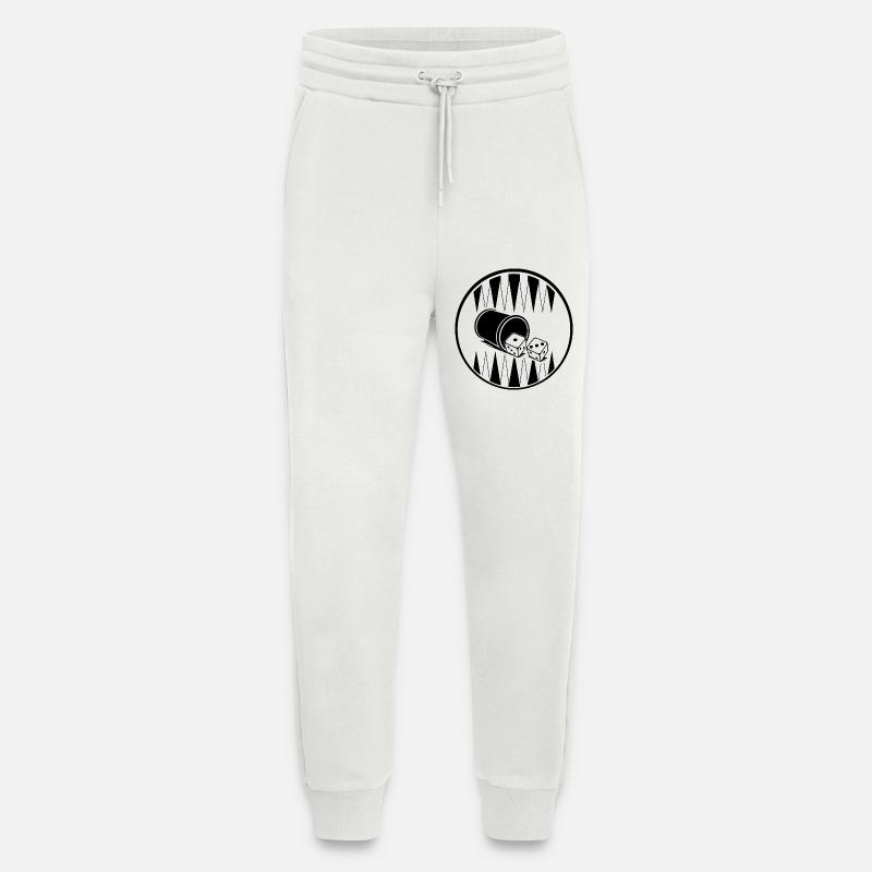 Backgammon | Jeu de société | Don - Pantalon de jogging bio décontracté fabriqué en UE - OFF WHITE