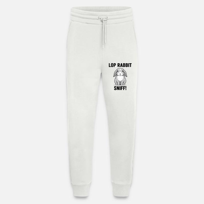 Ram Rabbit Sniff Lop Rabbit Grey - Jogging Pants - made by SPREAD  - OFF WHITE