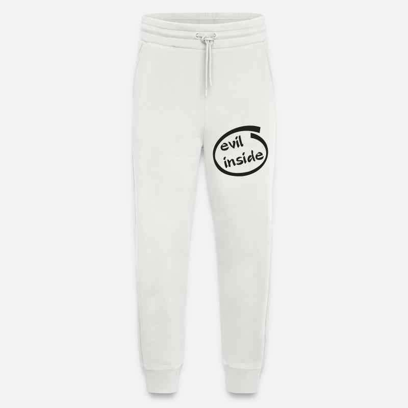 Evil Inside Ring Graphic - Jogging Pants - made by SPREAD - OFF WHITE