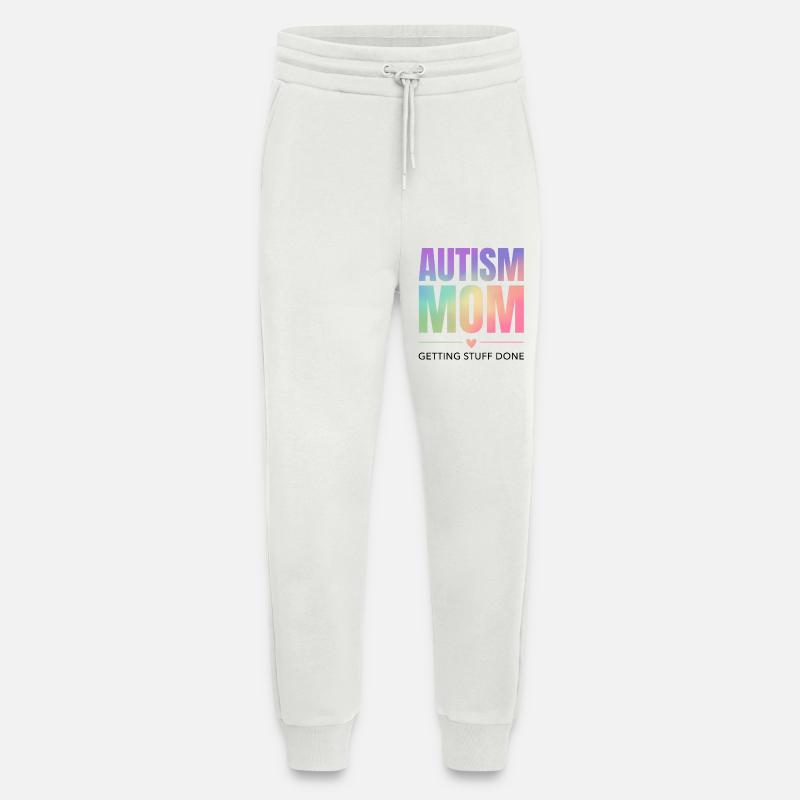 Autism Mom – Getting Stuff Done - Jogging Pants - made by SPREAD  - OFF WHITE