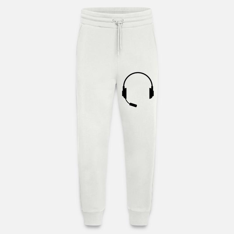 Headset With Microphone - Jogging Pants - made by SPREAD - OFF WHITE
