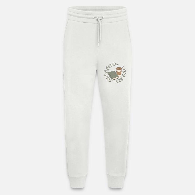 Buchfreundin Kapitel und Kaffee - Jogginghose - made by SPREAD - OFF WHITE