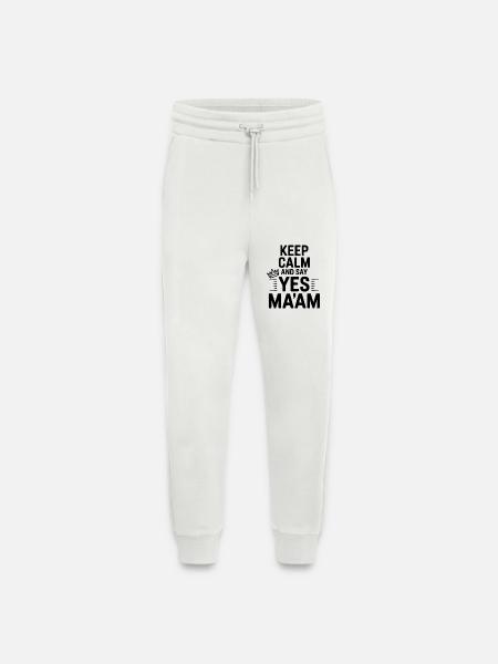 Keep Calm and Say Yes Ma'am - Jogging Pants - made by SPREAD - OFF WHITE