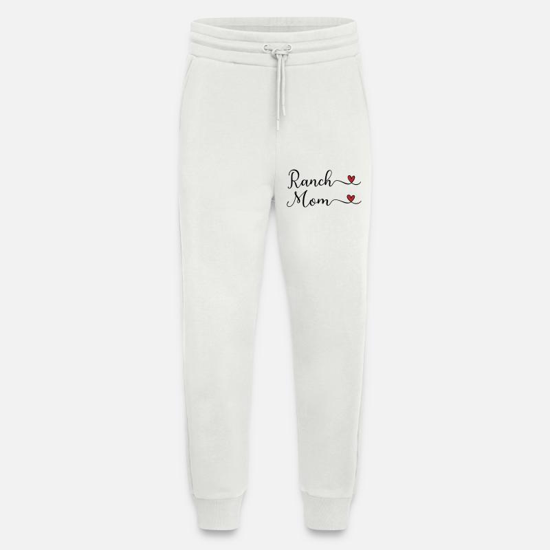 Maman de ranch - Pantalon de jogging bio décontracté fabriqué en UE - OFF WHITE