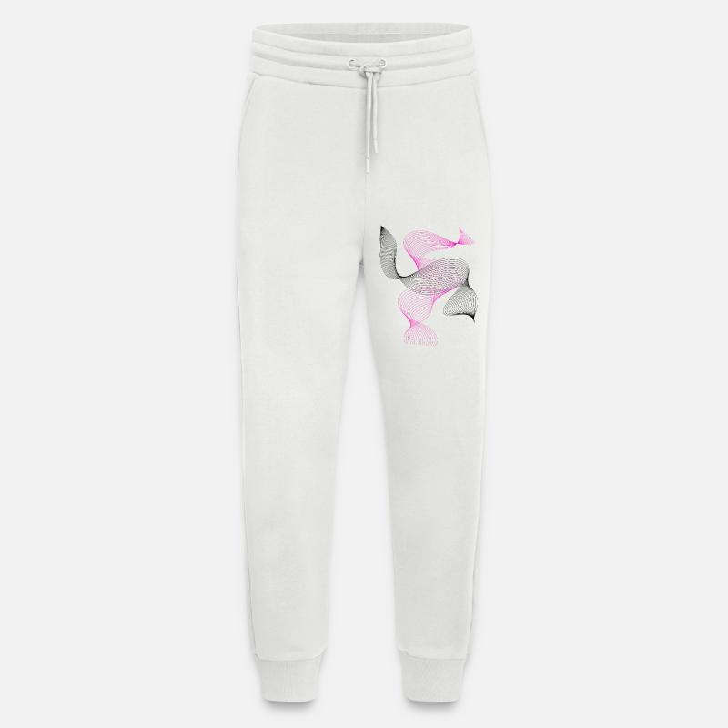Neon Spiral Pink Abstract - Jogging Pants - made by SPREAD - OFF WHITE