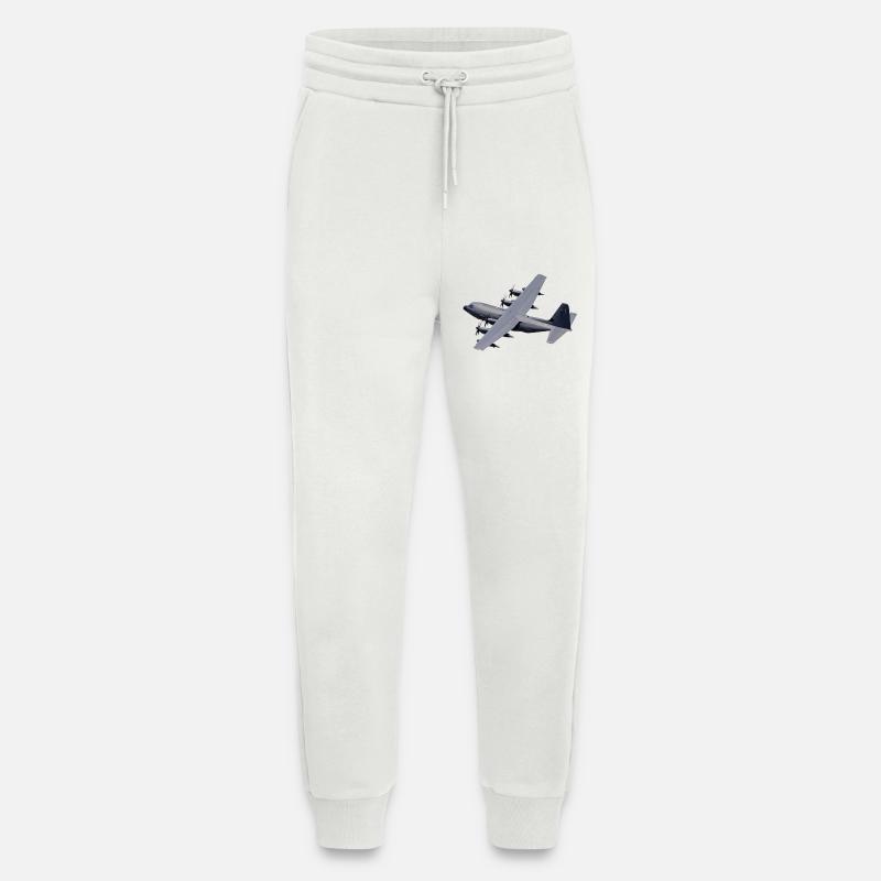 C-130 Grey Silhouette - Jogging Pants - made by SPREAD  - OFF WHITE