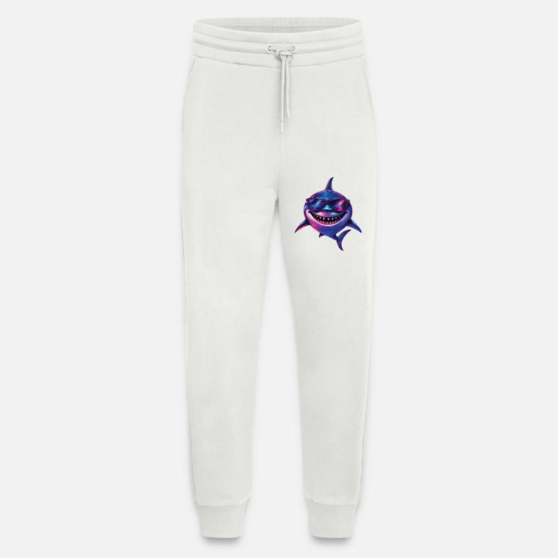 Cool Shark Sunglasses Ocean Beach Vibes - Jogging Pants - made by SPREAD - OFF WHITE