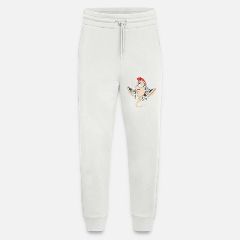 Punk Rays with Mohawk Sunglasses - Jogging Pants - made by SPREAD - OFF WHITE