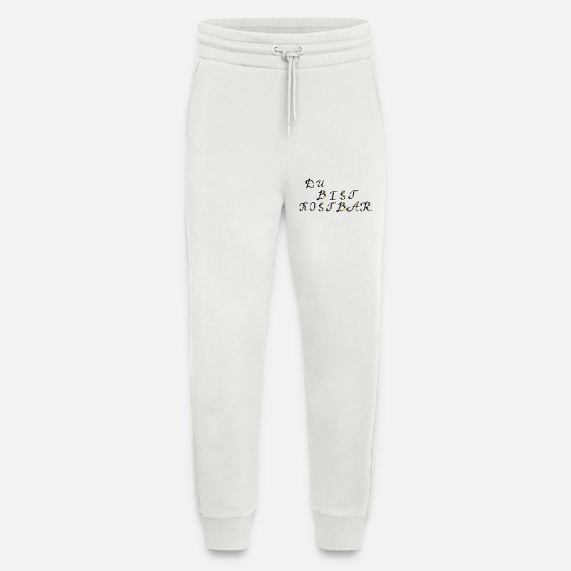 Tu es précieux - Pantalon de jogging bio décontracté fabriqué en UE - OFF WHITE